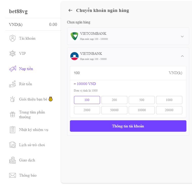 Thông tin tài khoản phải chính xác để rút tiền BET88 thành công