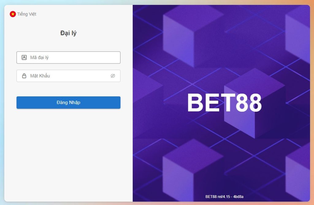 Hướng dẫn đăng nhập tài khoản đại lý Bet88